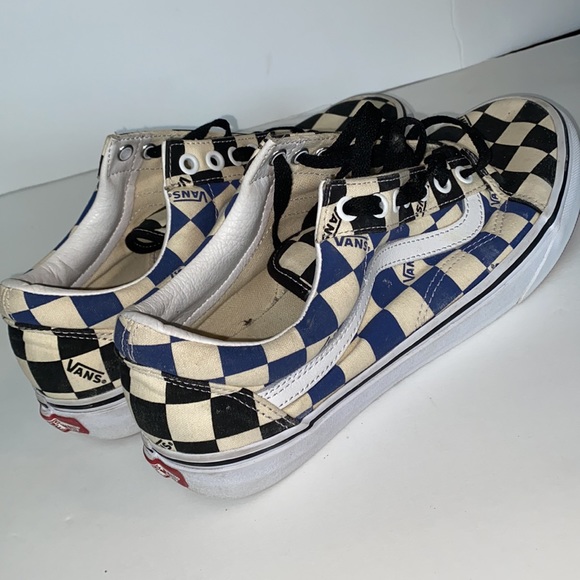 Men’s Vans Old Skool blue, black and white size 8.5 - Picture 3 of 6